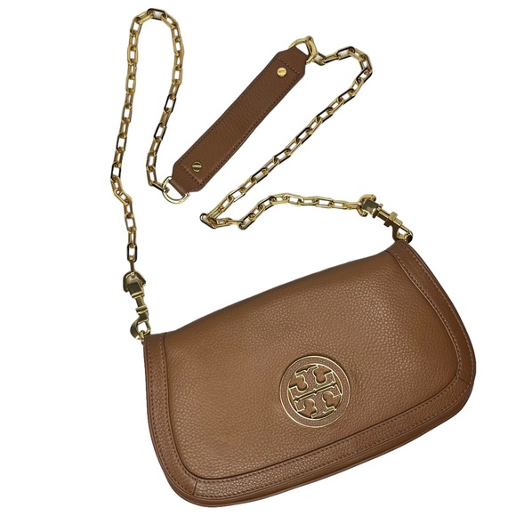 Tory Burch Bags Tory Burch Camel Gold Chain Pebbled Leather